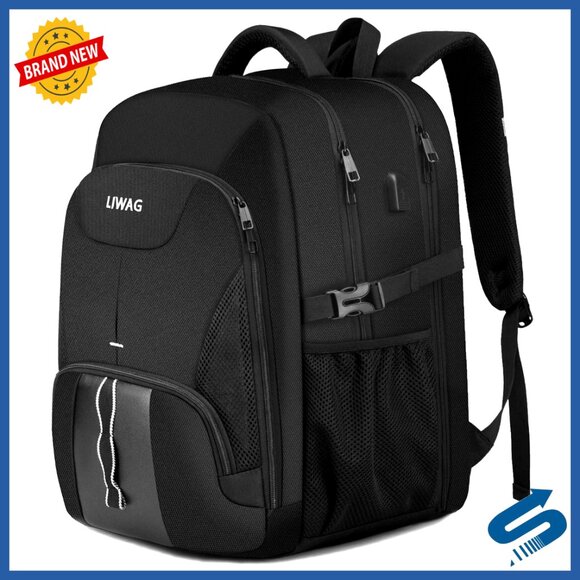 Large Travel Laptop Backpack with USB Port TSA Friendly Anti Theft Business Bag